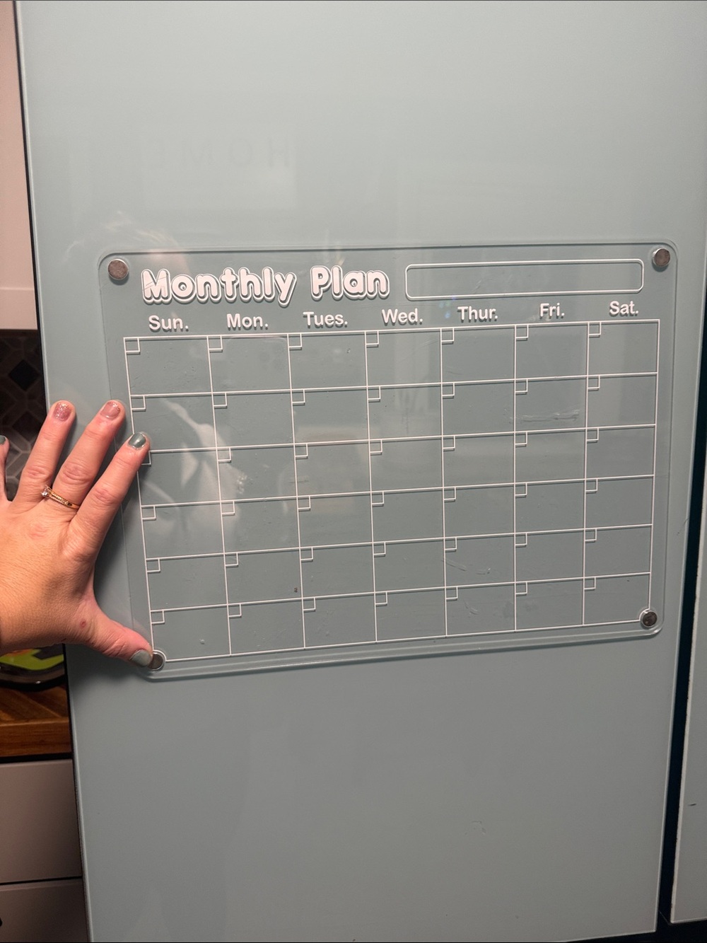 3pcs Clear Acrylic Weekly Plan Board - White Print